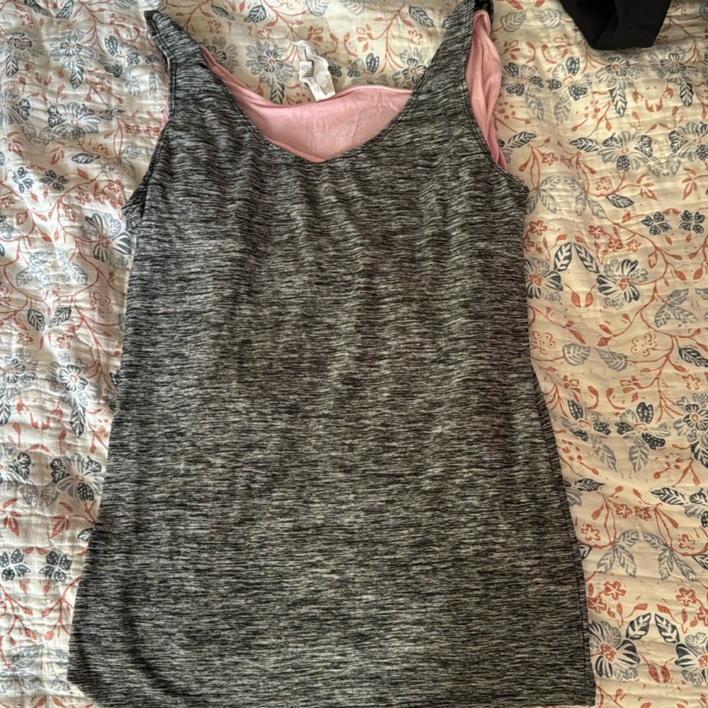 Double layered workout top